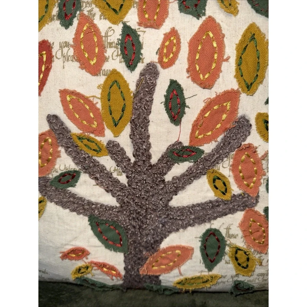 425 South Los Angeles Decorative Pillow Tree Of Life Embroidered Forest Boho
